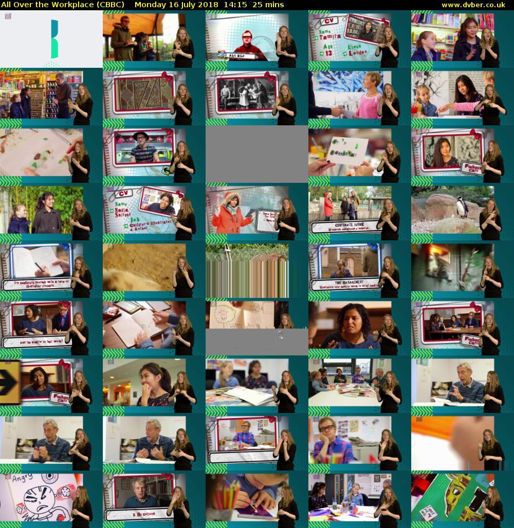 All Over the Workplace (CBBC) Monday 16 July 2018 14:15 - 14:40
