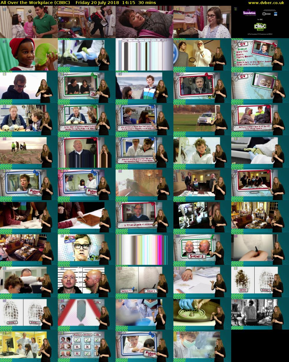 All Over the Workplace (CBBC) Friday 20 July 2018 14:15 - 14:45