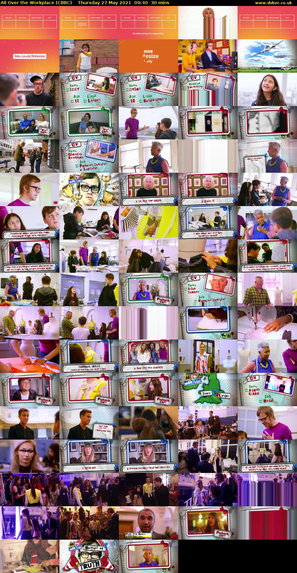 All Over the Workplace (CBBC) Thursday 27 May 2021 09:40 - 10:10