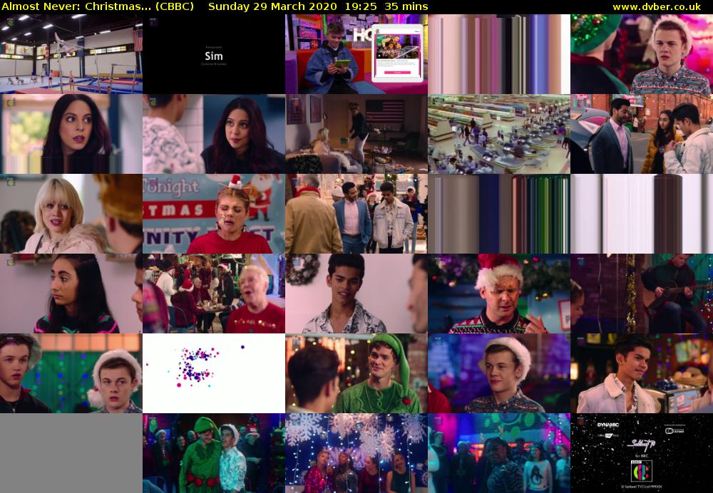 Almost Never: Christmas... (CBBC) Sunday 29 March 2020 19:25 - 20:00