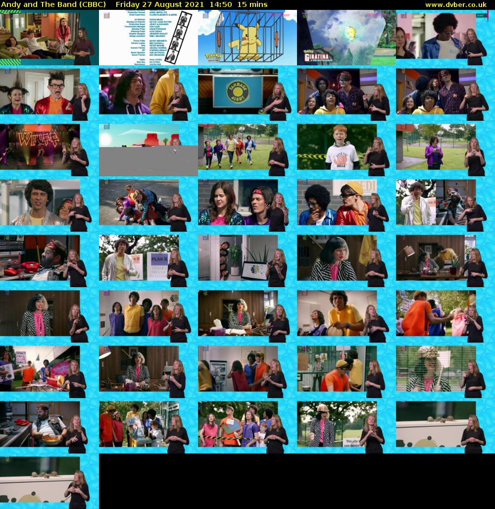 Andy and The Band (CBBC) Friday 27 August 2021 14:50 - 15:05
