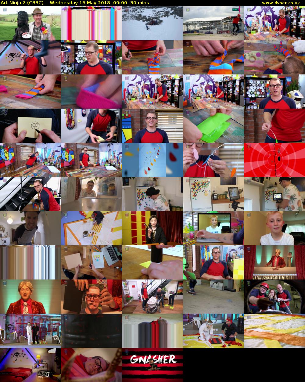 Art Ninja 2 (CBBC) Wednesday 16 May 2018 09:00 - 09:30
