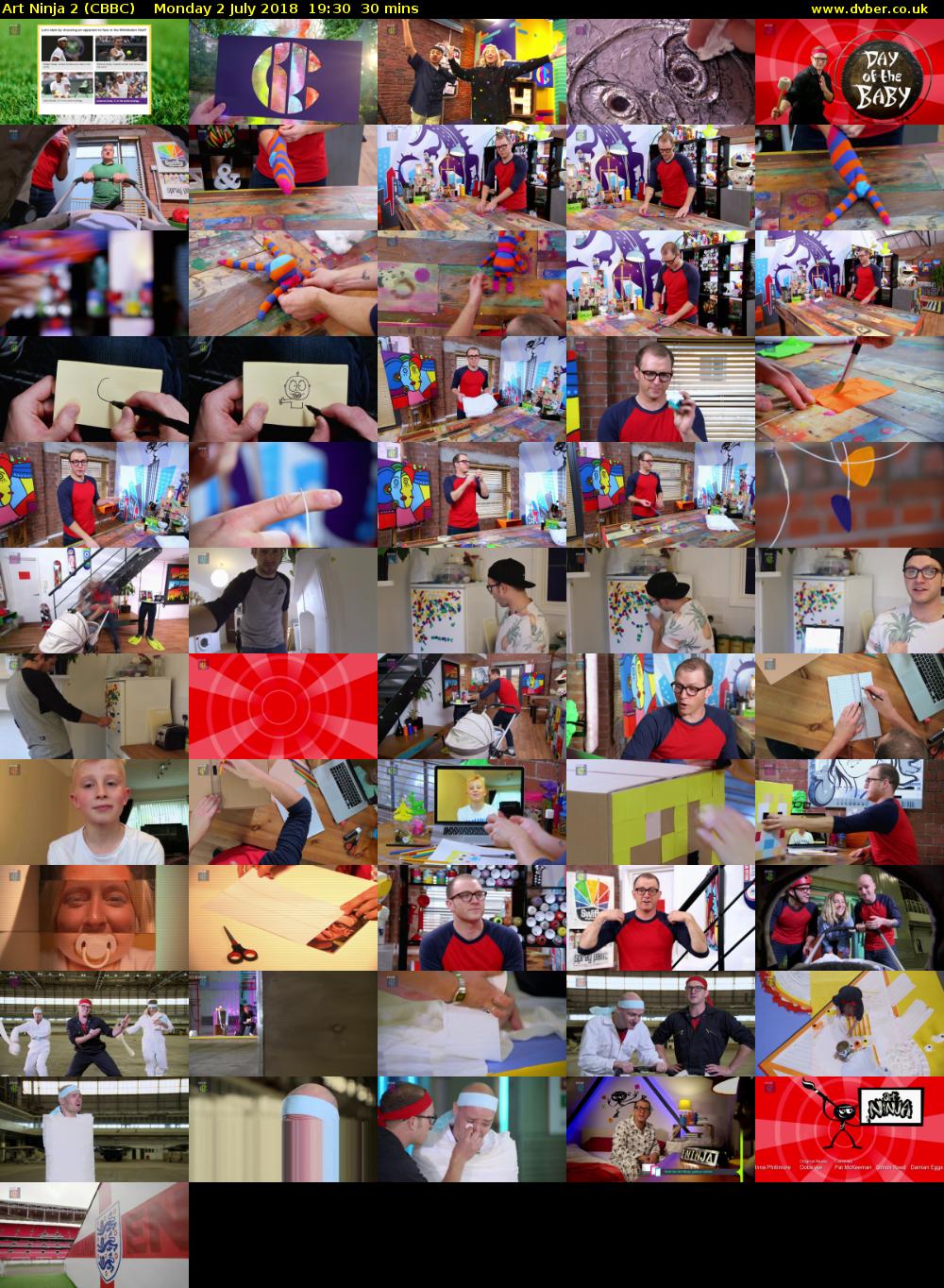 Art Ninja 2 (CBBC) Monday 2 July 2018 19:30 - 20:00