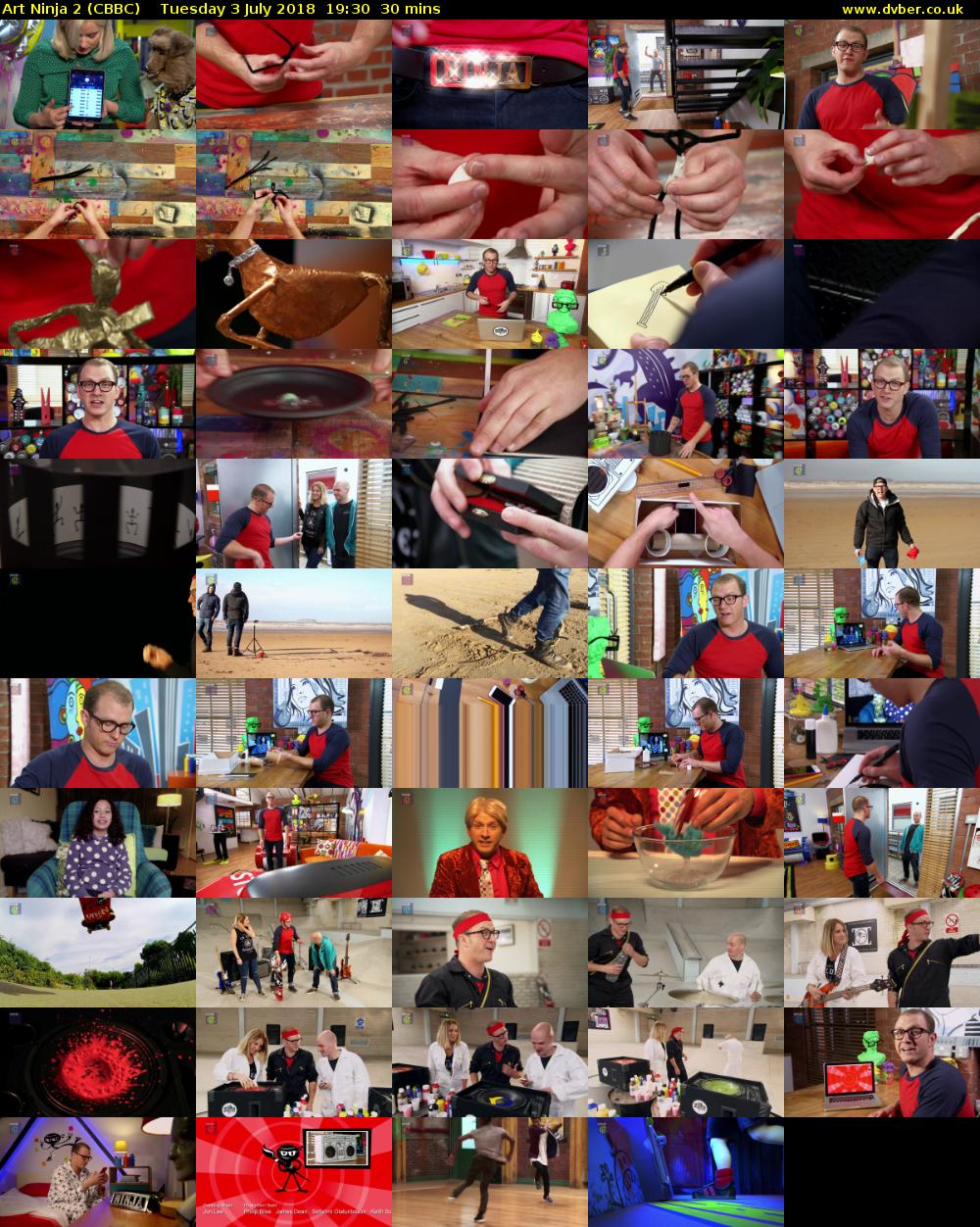 Art Ninja 2 (CBBC) Tuesday 3 July 2018 19:30 - 20:00