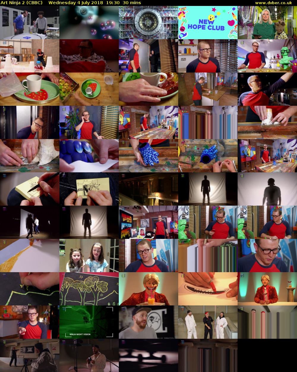 Art Ninja 2 (CBBC) Wednesday 4 July 2018 19:30 - 20:00