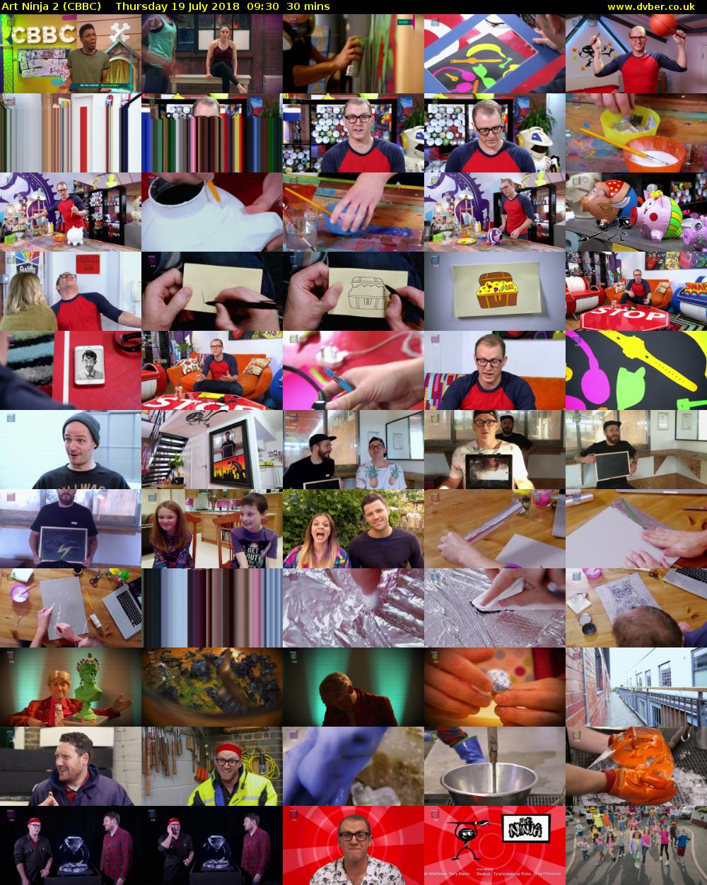 Art Ninja 2 (CBBC) Thursday 19 July 2018 09:30 - 10:00