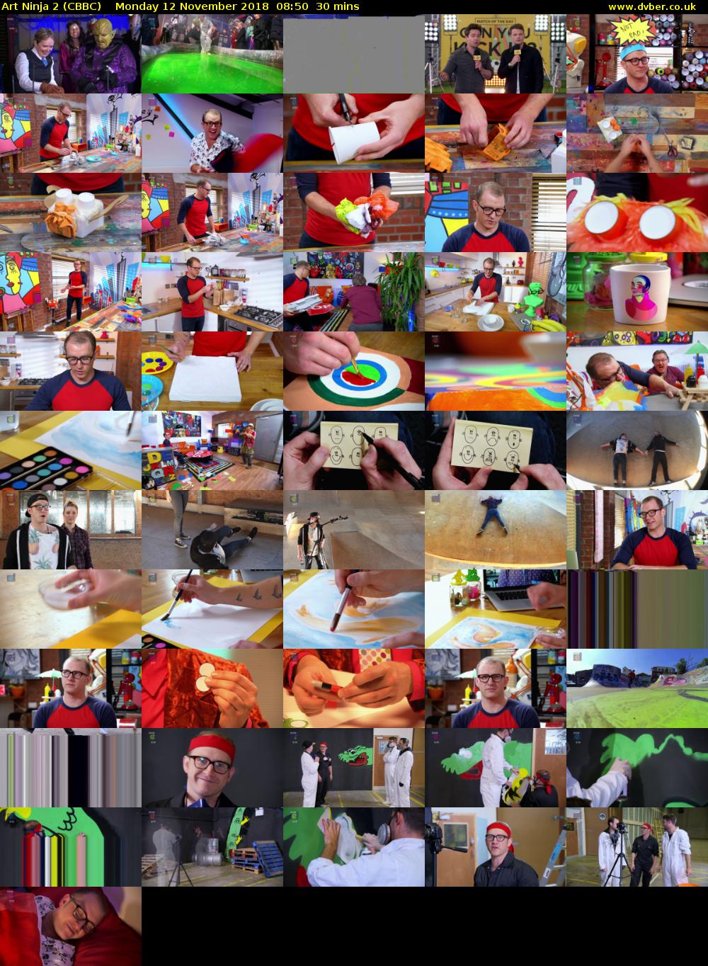Art Ninja 2 (CBBC) Monday 12 November 2018 08:50 - 09:20