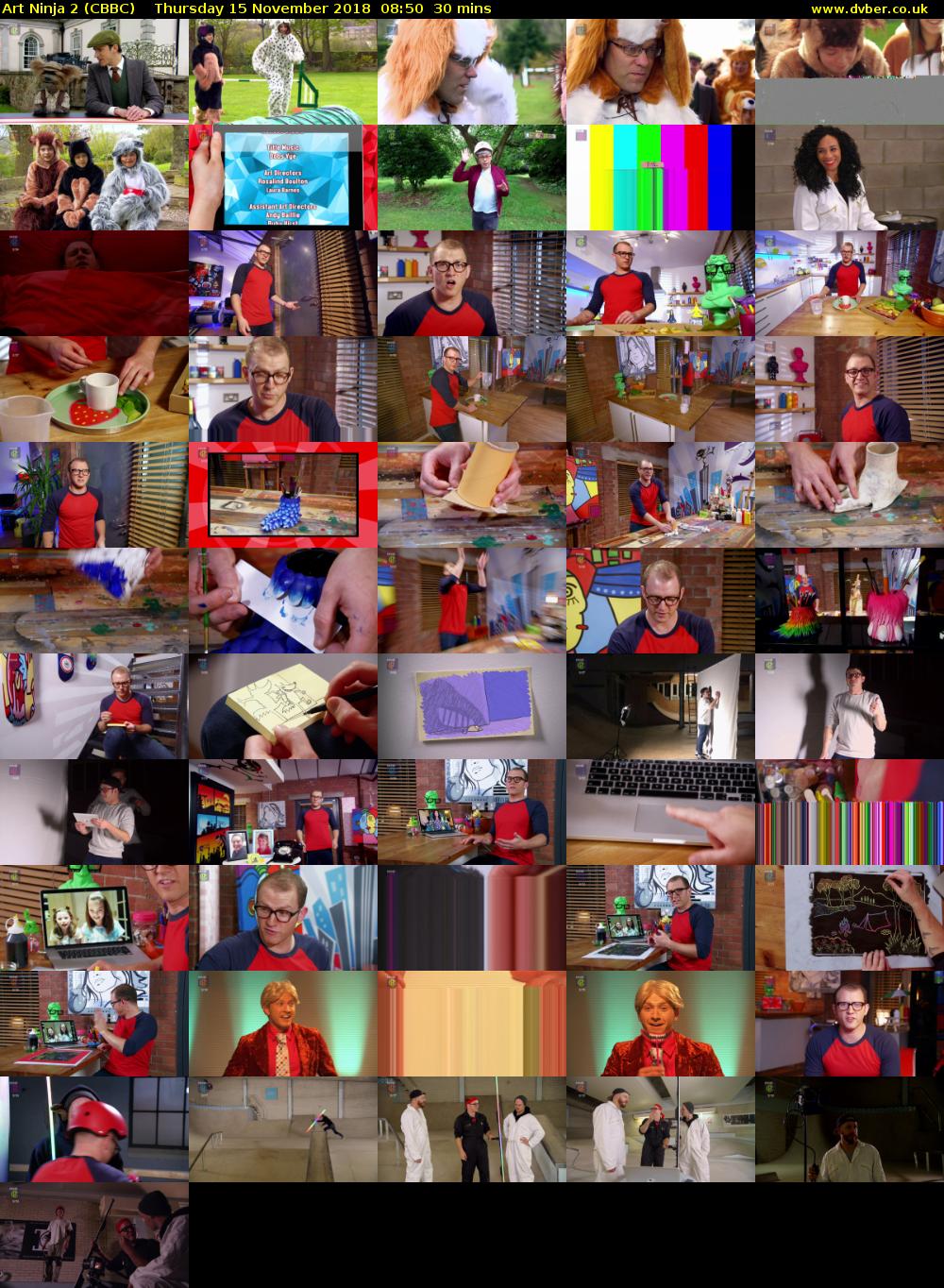 Art Ninja 2 (CBBC) Thursday 15 November 2018 08:50 - 09:20