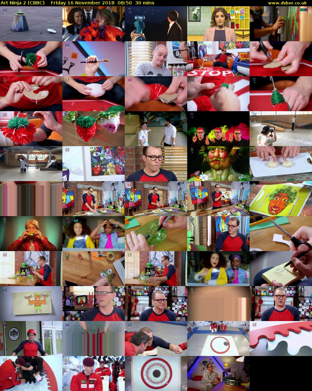 Art Ninja 2 (CBBC) Friday 16 November 2018 08:50 - 09:20