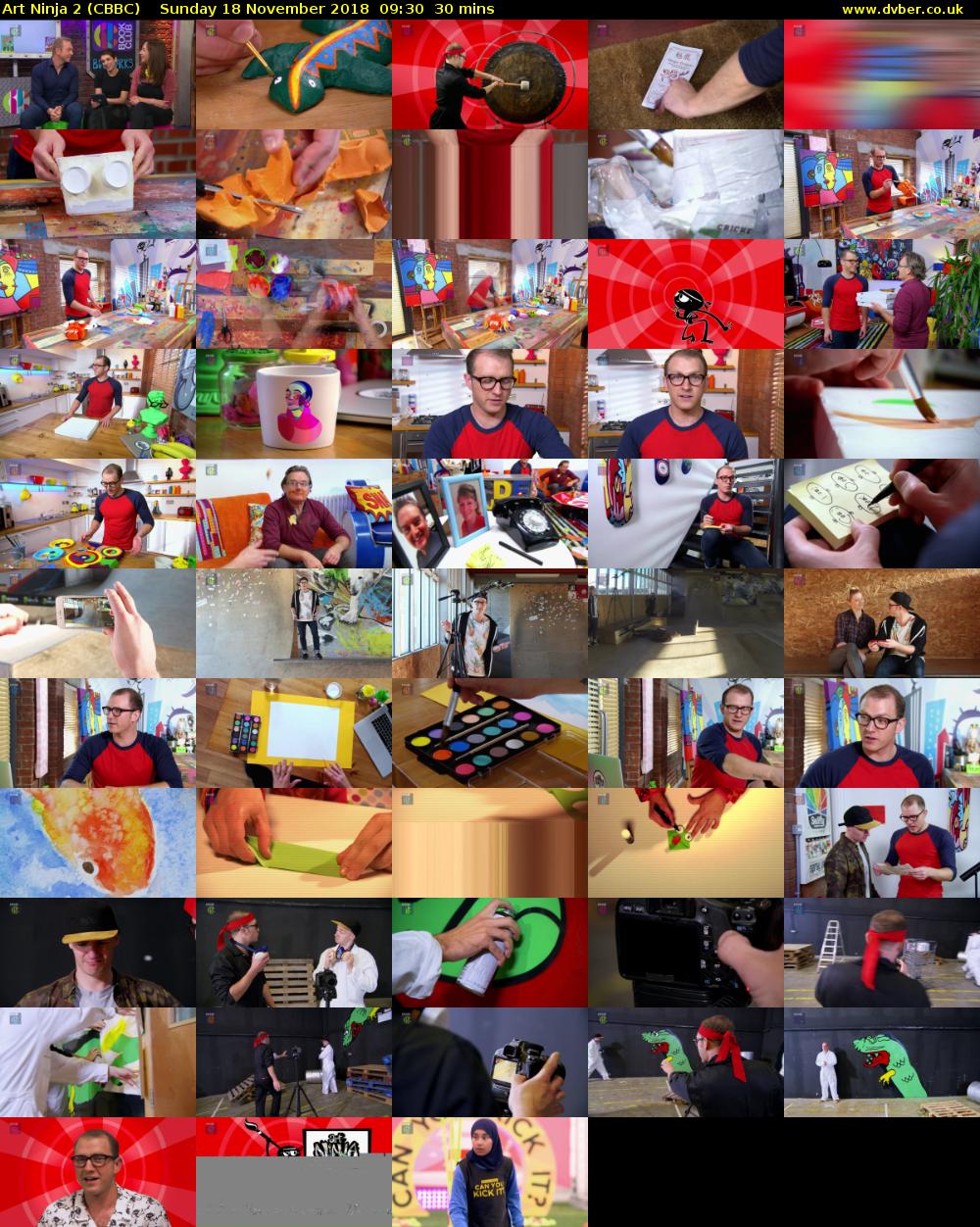 Art Ninja 2 (CBBC) Sunday 18 November 2018 09:30 - 10:00