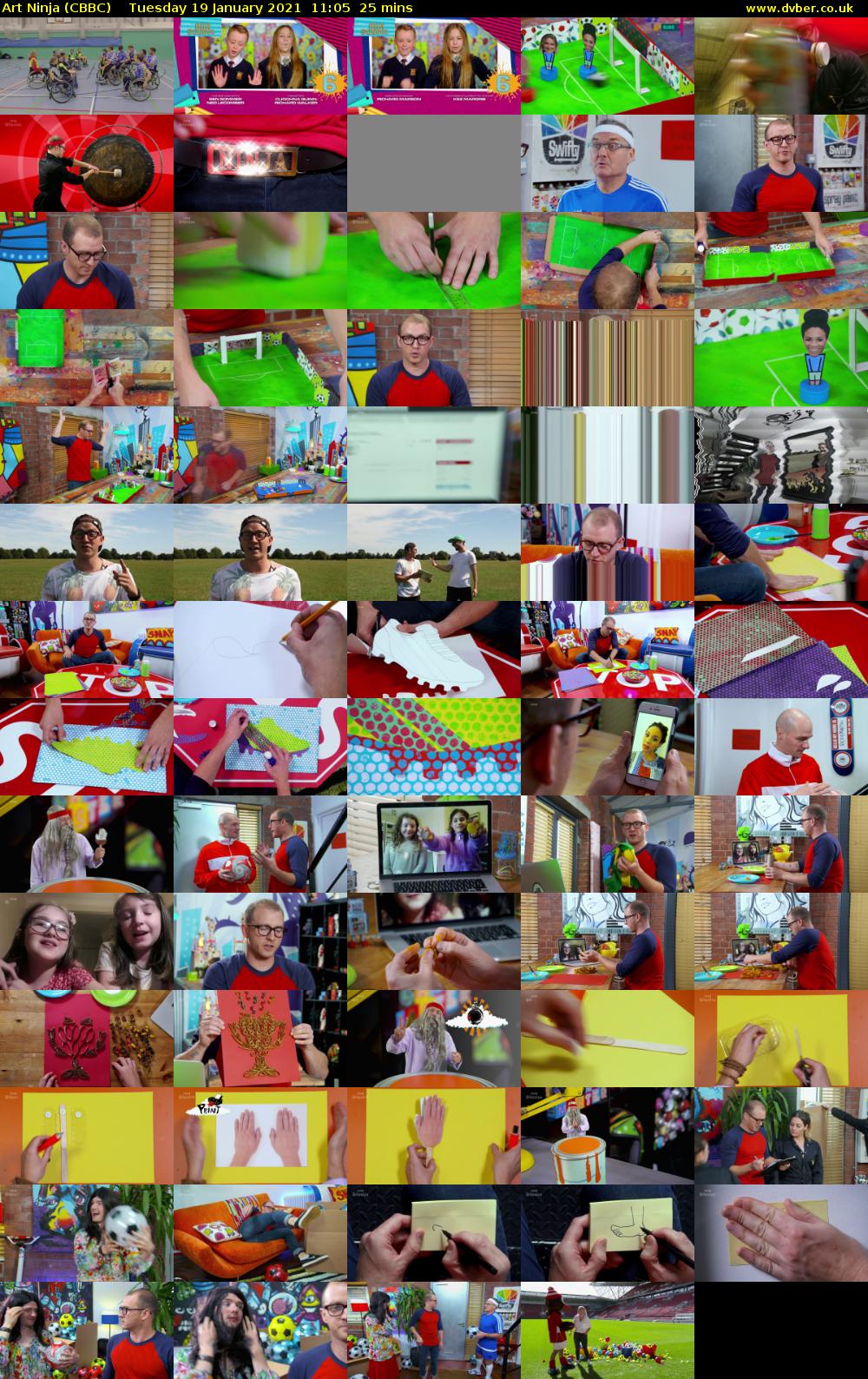 Art Ninja (CBBC) Tuesday 19 January 2021 11:05 - 11:30