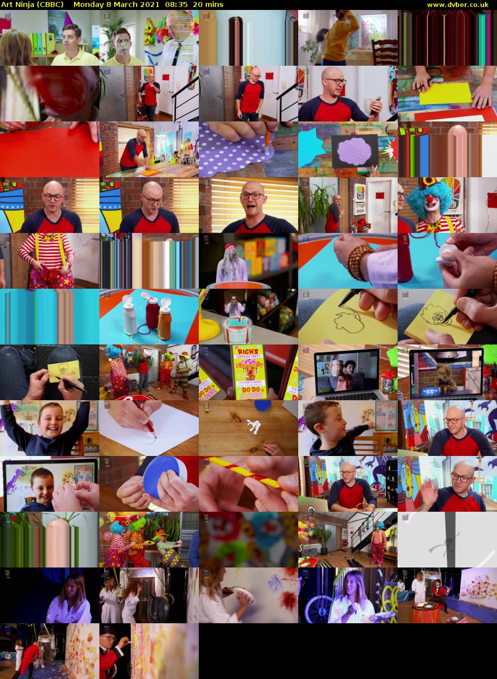 Art Ninja (CBBC) Monday 8 March 2021 08:35 - 08:55