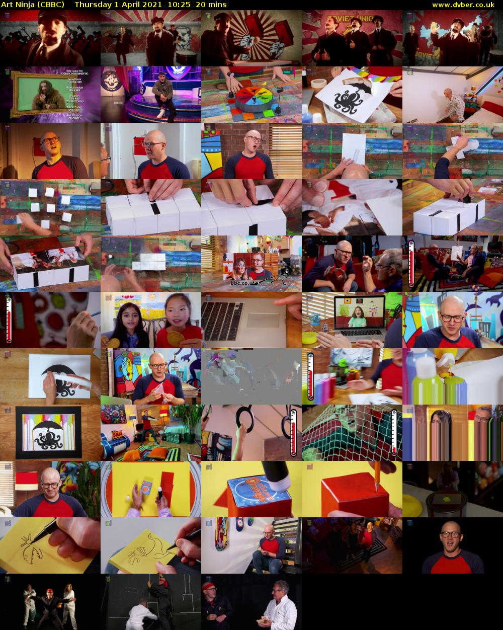 Art Ninja (CBBC) Thursday 1 April 2021 10:25 - 10:45