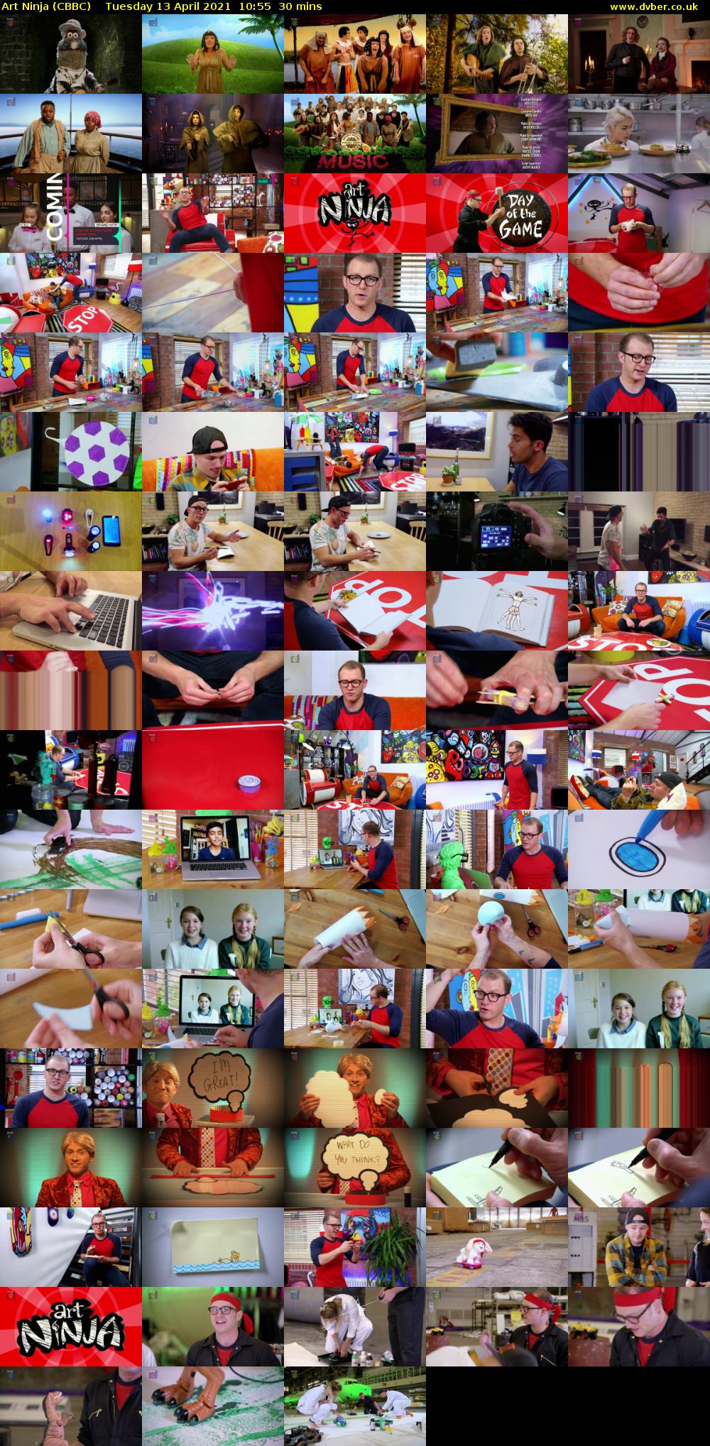 Art Ninja (CBBC) Tuesday 13 April 2021 10:55 - 11:25