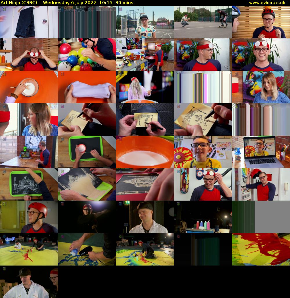 Art Ninja (CBBC) Wednesday 6 July 2022 10:15 - 10:45