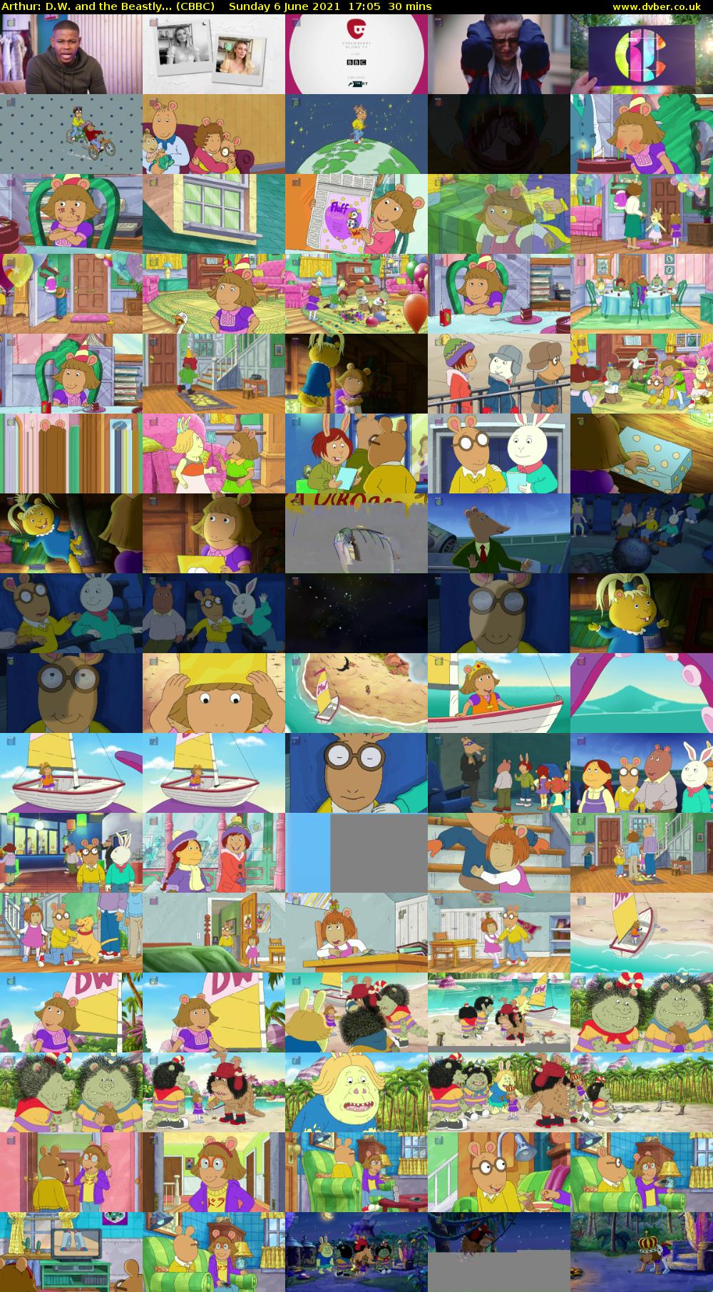 Arthur: D.W. and the Beastly... (CBBC) Sunday 6 June 2021 17:05 - 17:35