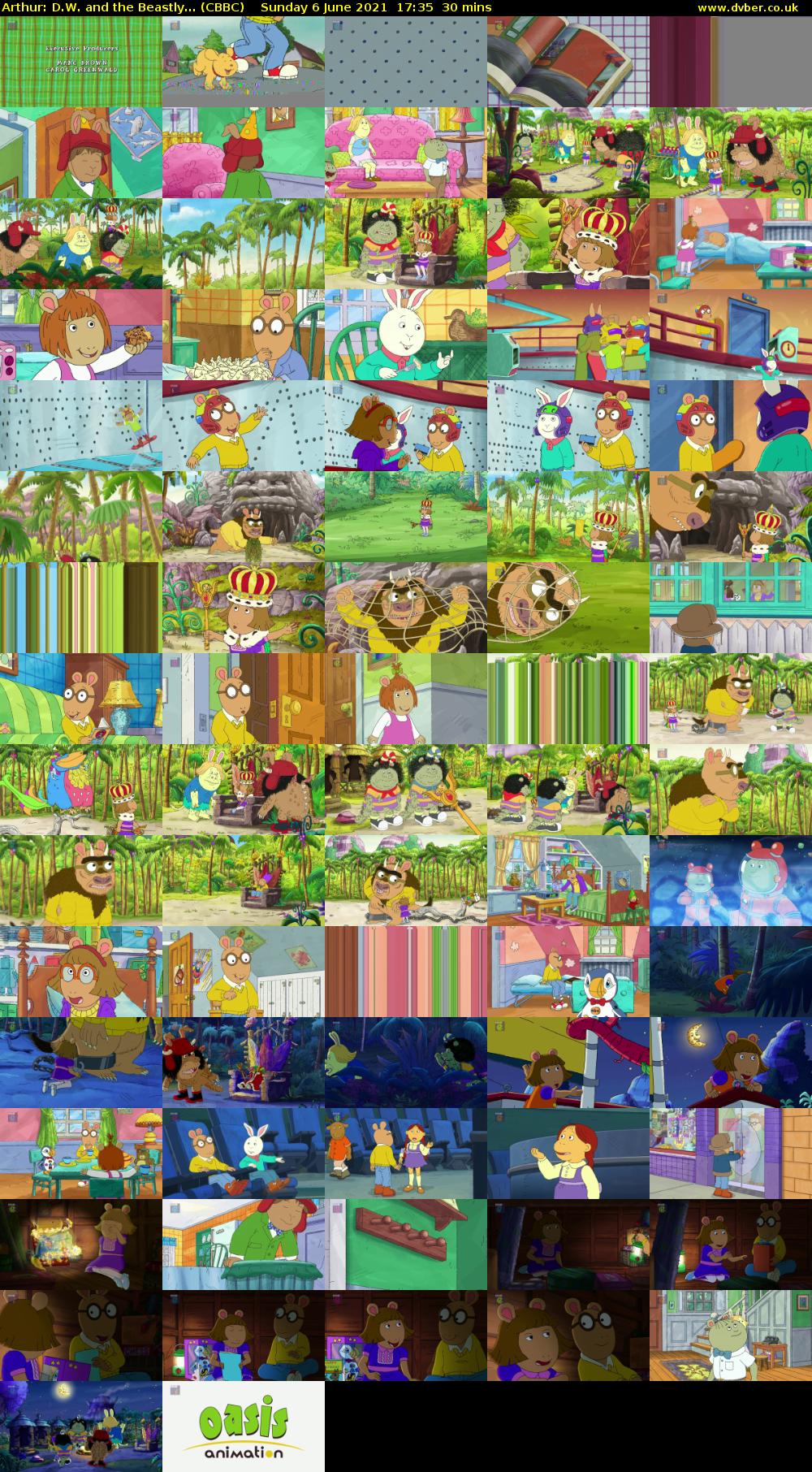 Arthur: D.W. and the Beastly... (CBBC) Sunday 6 June 2021 17:35 - 18:05