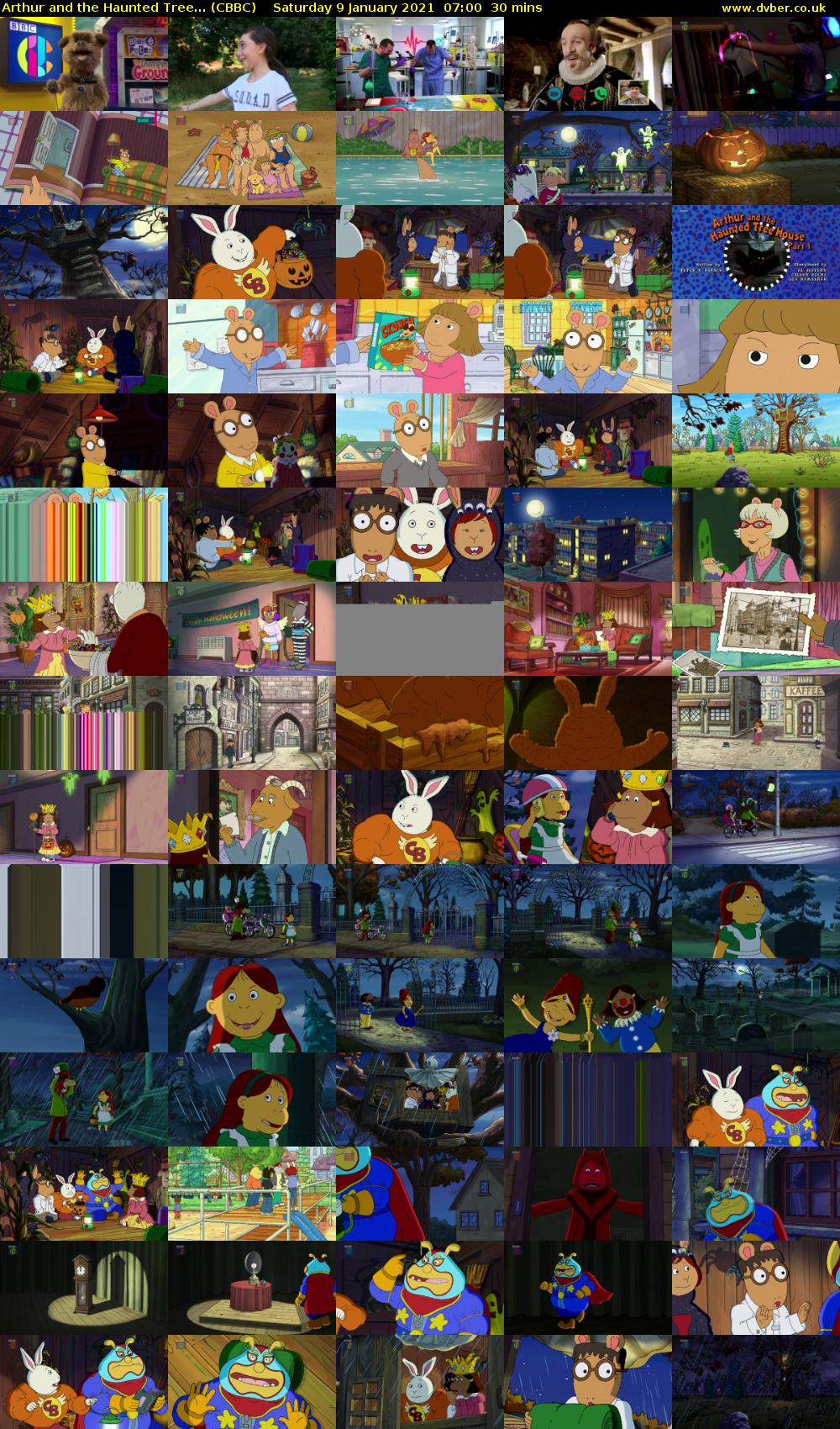 Arthur and the Haunted Tree... (CBBC) Saturday 9 January 2021 07:00 - 07:30