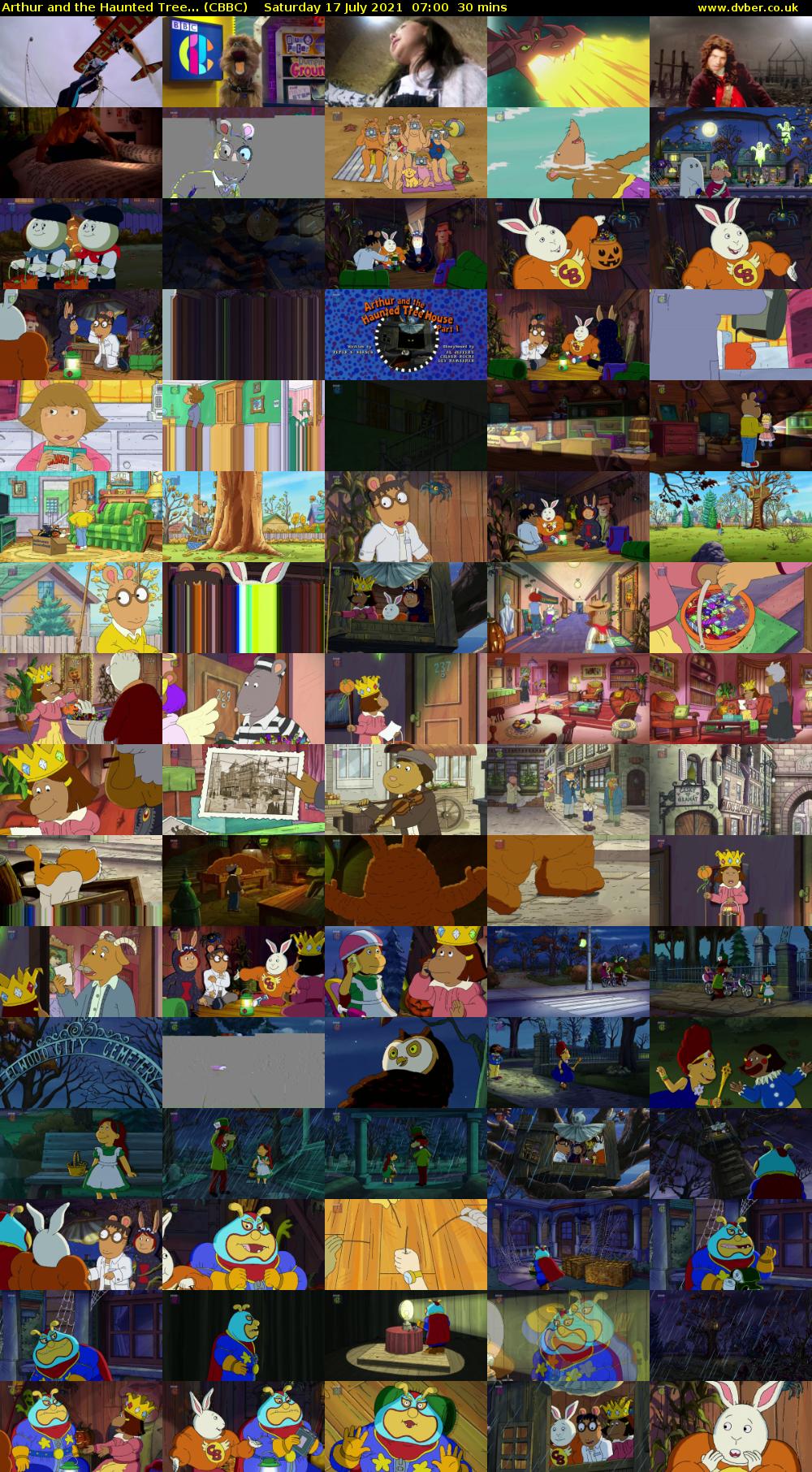 Arthur and the Haunted Tree... (CBBC) Saturday 17 July 2021 07:00 - 07:30