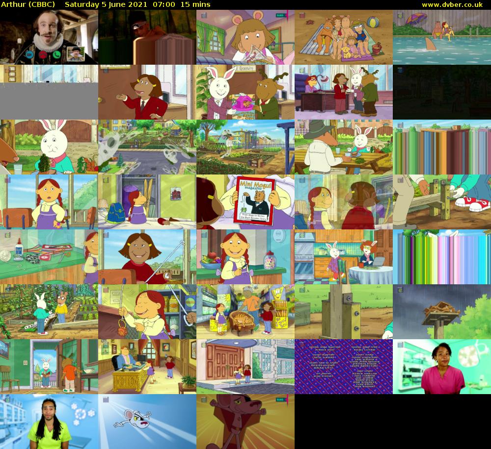 Arthur (CBBC) Saturday 5 June 2021 07:00 - 07:15