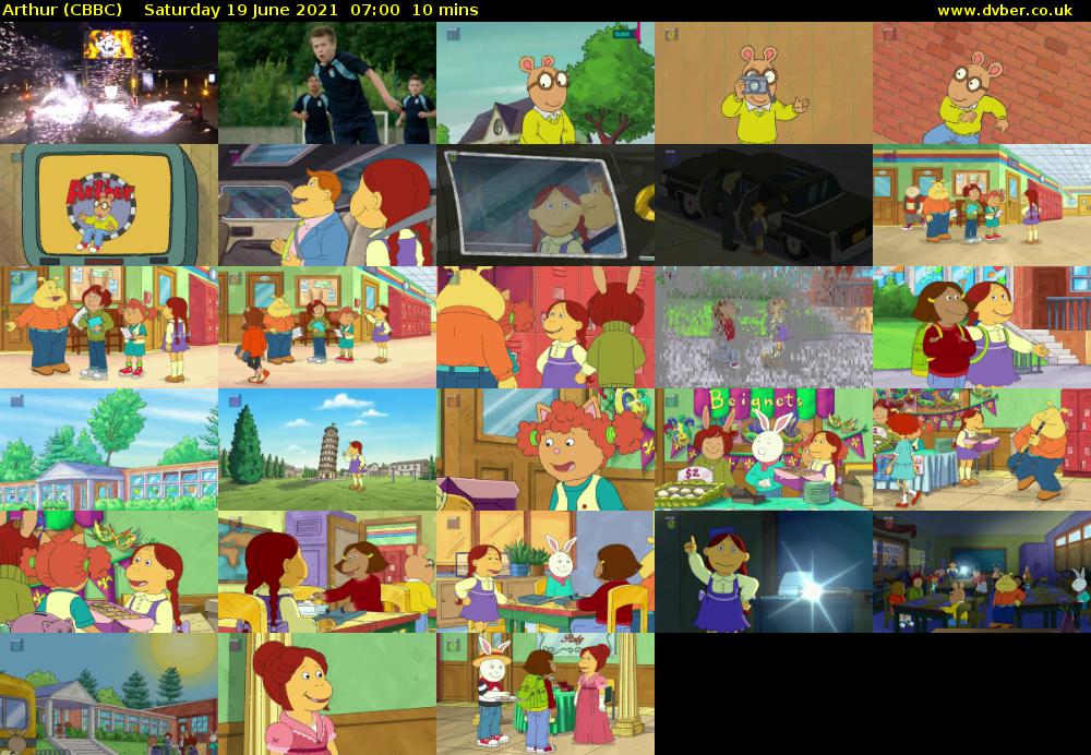 Arthur (CBBC) Saturday 19 June 2021 07:00 - 07:10
