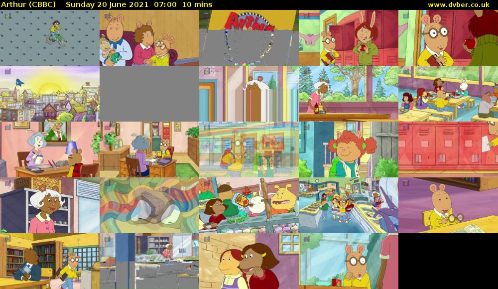 Arthur (CBBC) Sunday 20 June 2021 07:00 - 07:10