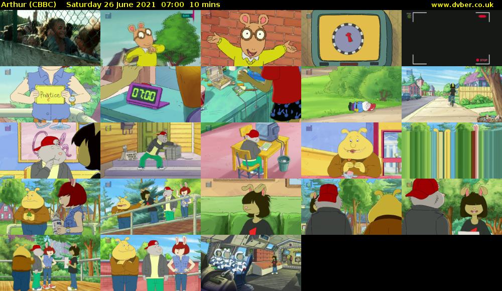 Arthur (CBBC) Saturday 26 June 2021 07:00 - 07:10