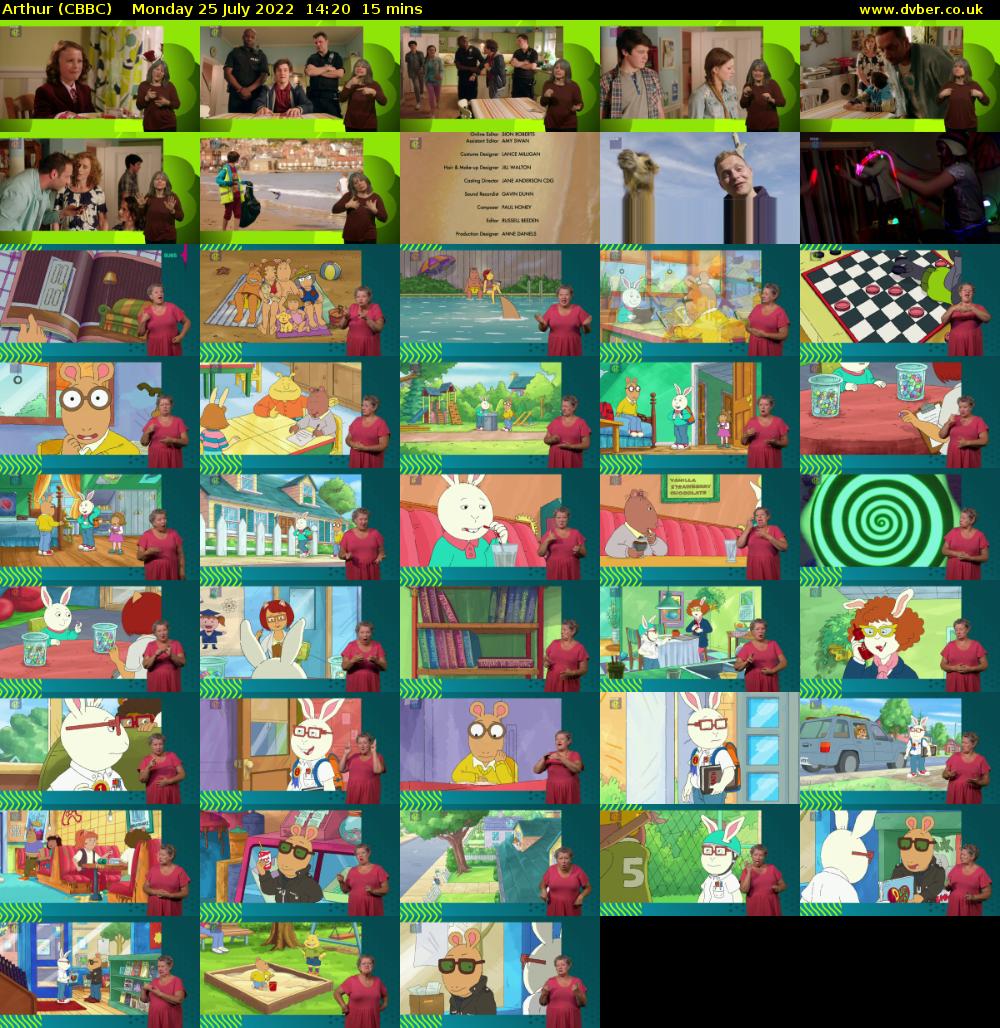 Arthur (CBBC) Monday 25 July 2022 14:20 - 14:35