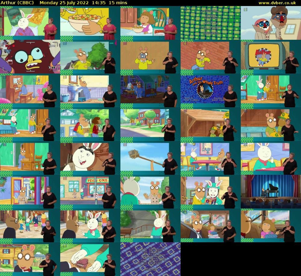 Arthur (CBBC) Monday 25 July 2022 14:35 - 14:50