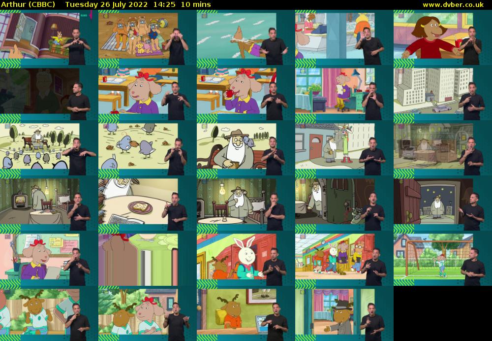 Arthur (CBBC) Tuesday 26 July 2022 14:25 - 14:35