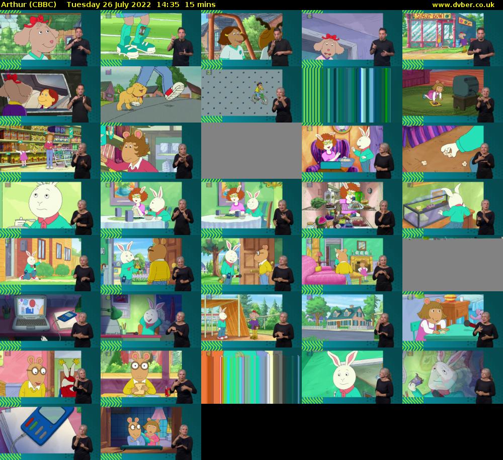 Arthur (CBBC) Tuesday 26 July 2022 14:35 - 14:50