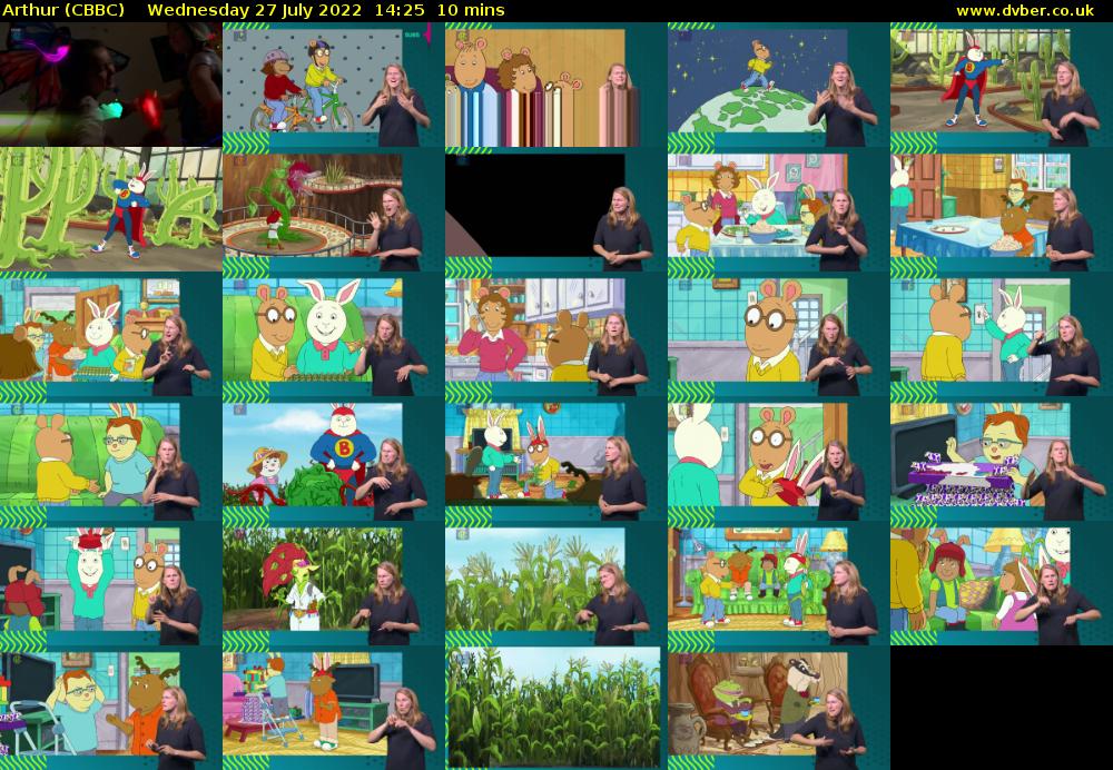 Arthur (CBBC) Wednesday 27 July 2022 14:25 - 14:35