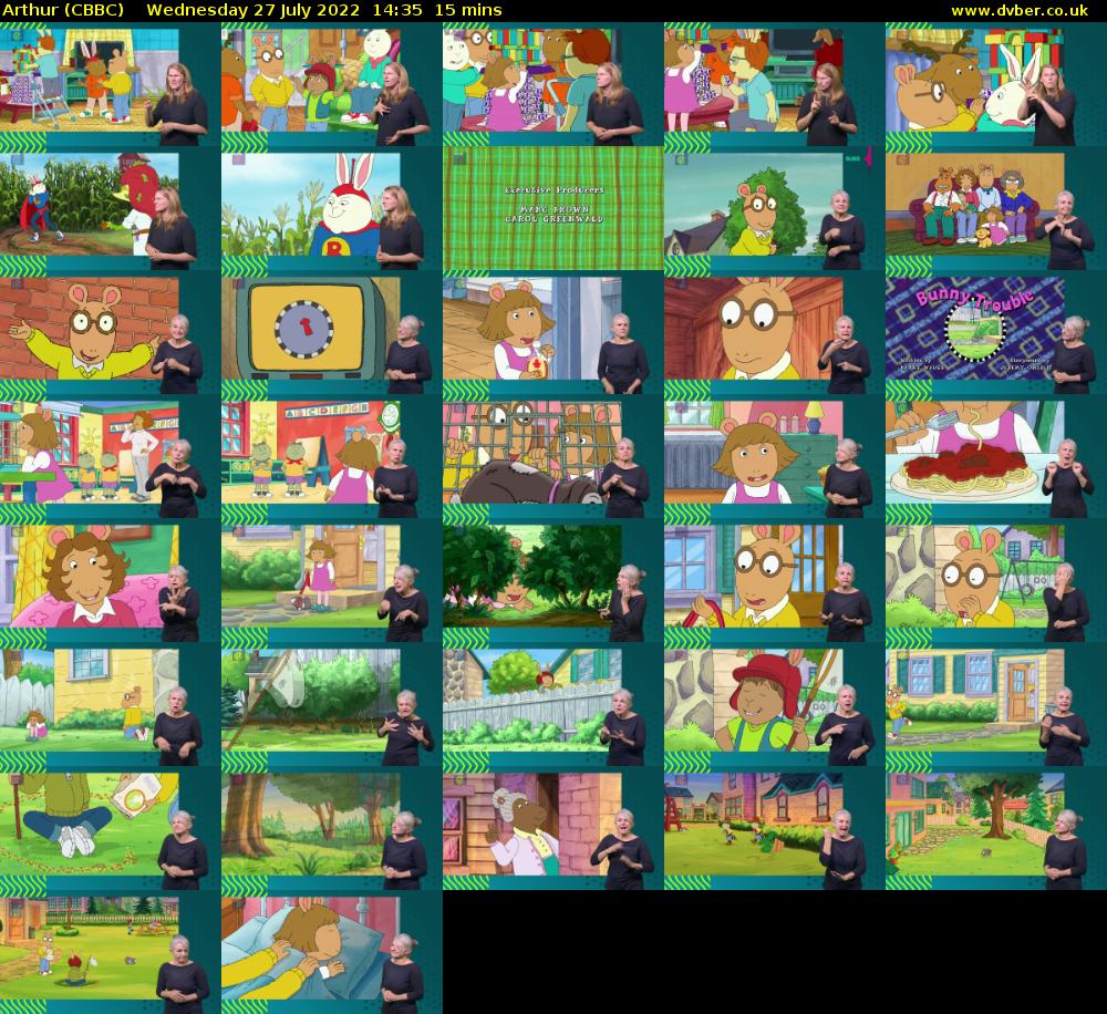Arthur (CBBC) Wednesday 27 July 2022 14:35 - 14:50
