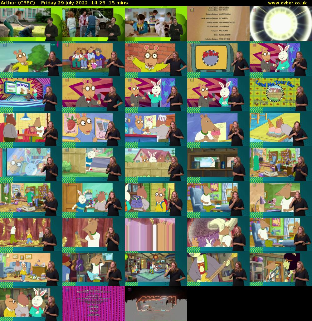 Arthur (CBBC) Friday 29 July 2022 14:25 - 14:40