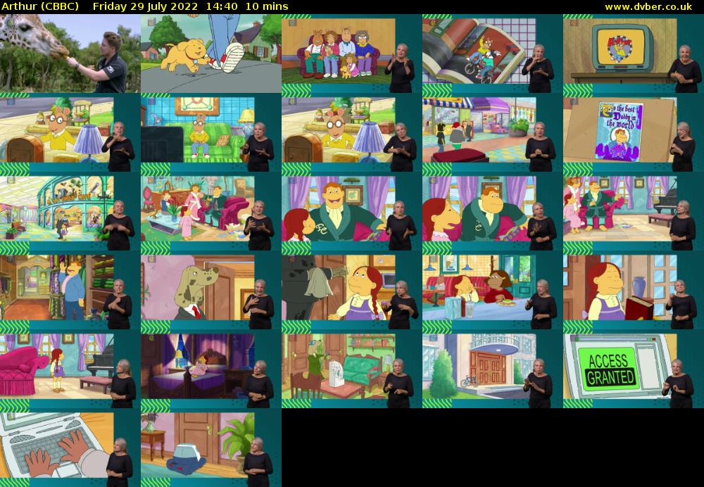 Arthur (CBBC) Friday 29 July 2022 14:40 - 14:50