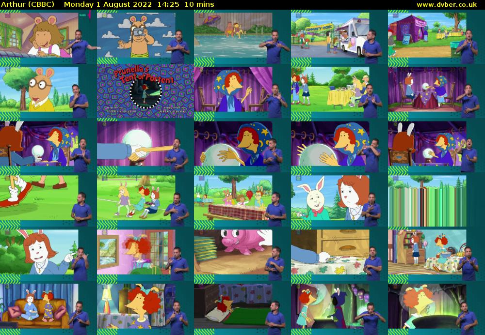 Arthur (CBBC) Monday 1 August 2022 14:25 - 14:35