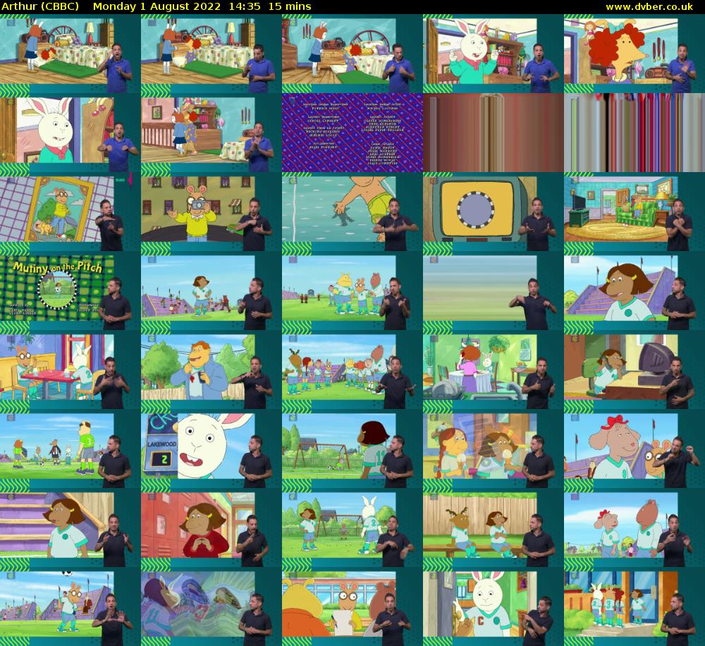 Arthur (CBBC) Monday 1 August 2022 14:35 - 14:50
