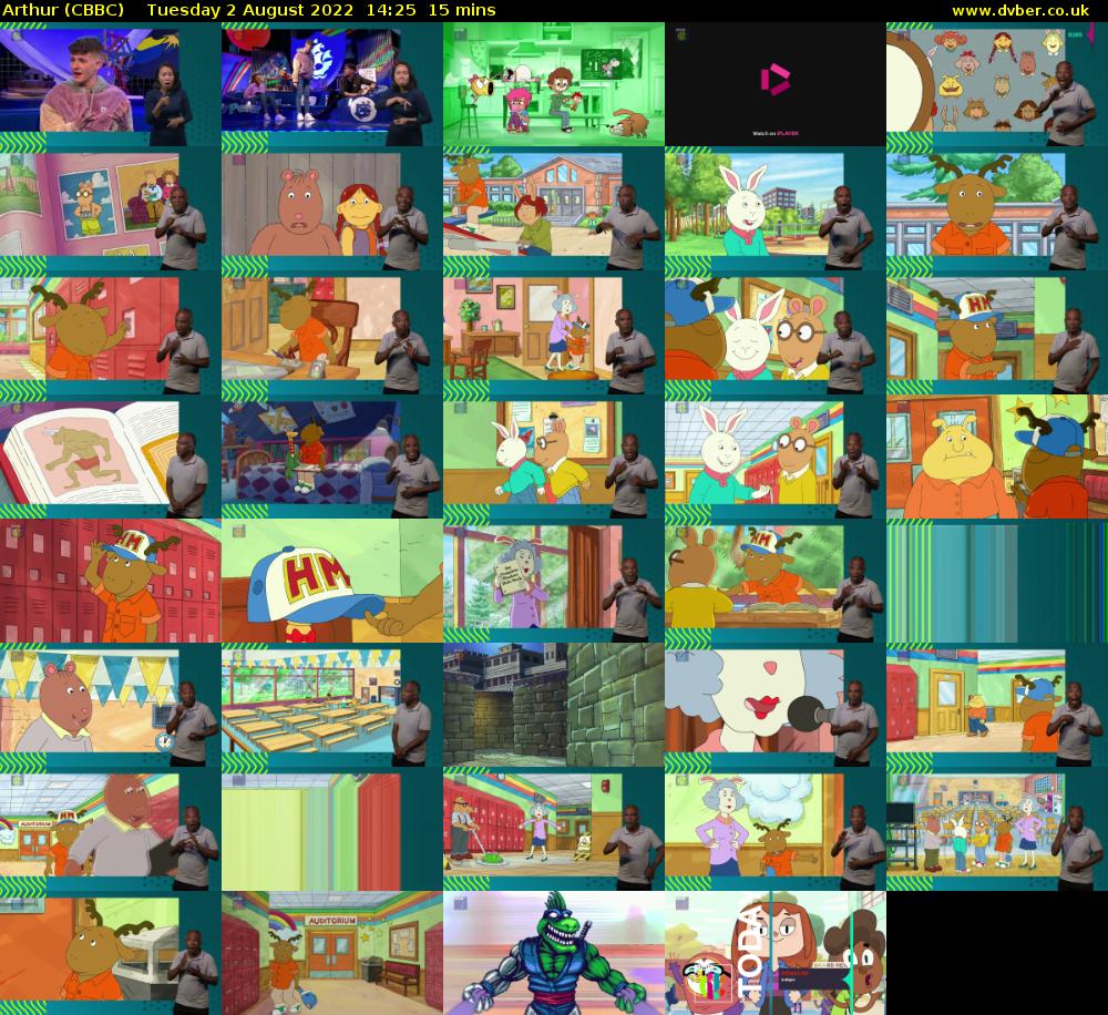 Arthur (CBBC) Tuesday 2 August 2022 14:25 - 14:40