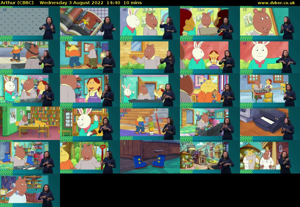 Arthur (CBBC) Wednesday 3 August 2022 14:40 - 14:50