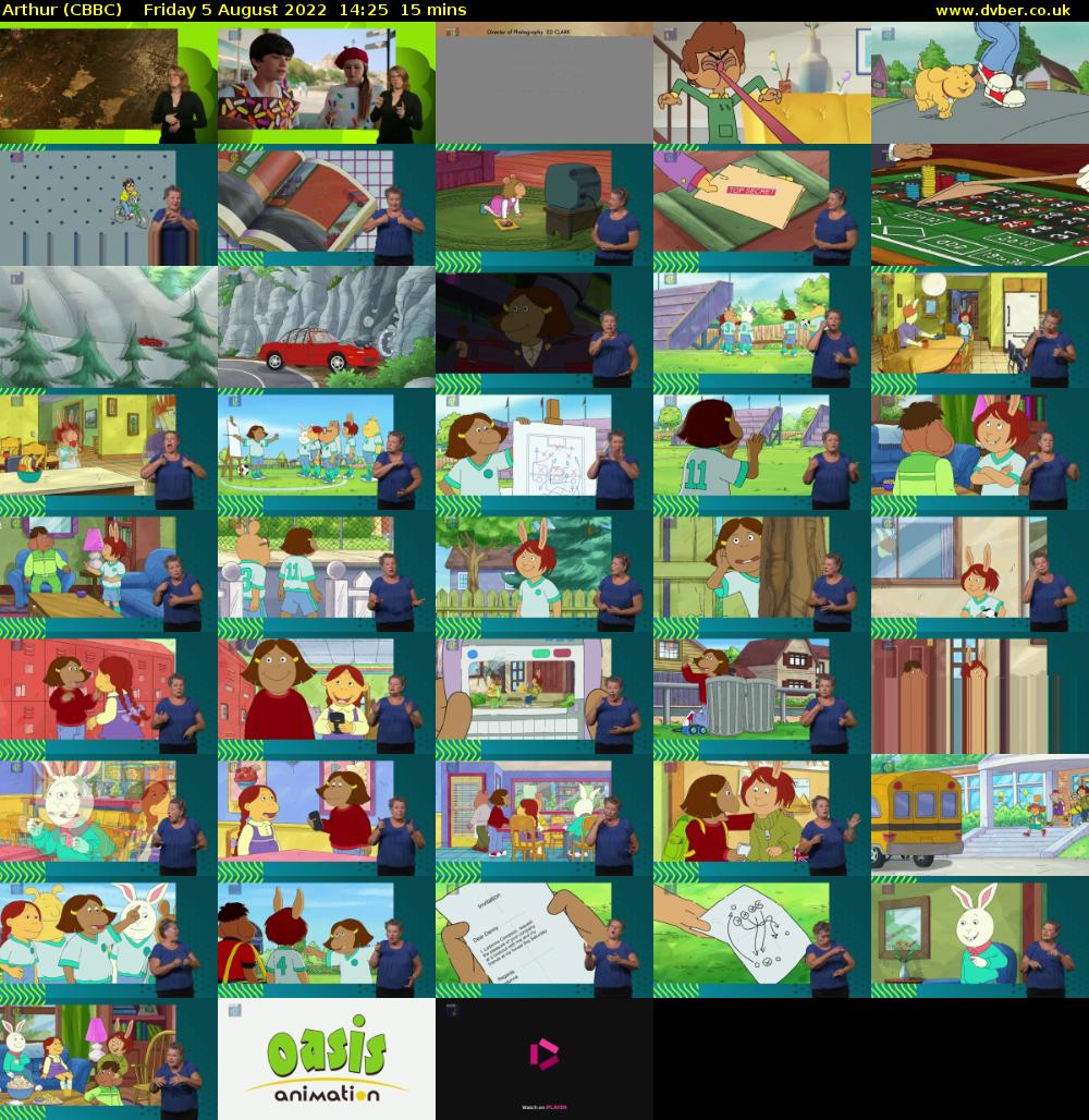 Arthur (CBBC) Friday 5 August 2022 14:25 - 14:40