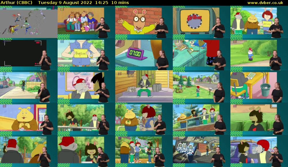 Arthur (CBBC) Tuesday 9 August 2022 14:25 - 14:35