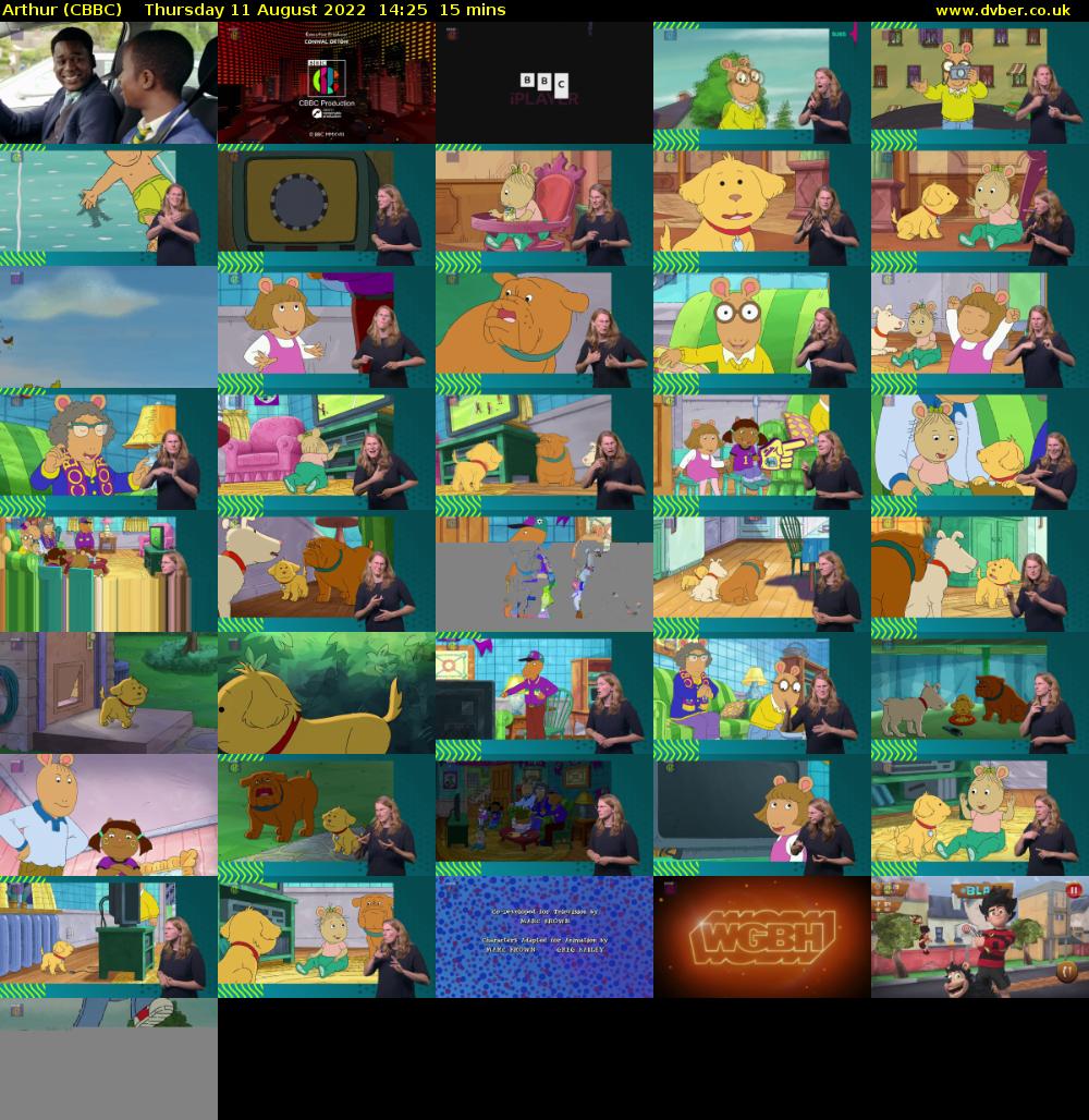 Arthur (CBBC) Thursday 11 August 2022 14:25 - 14:40