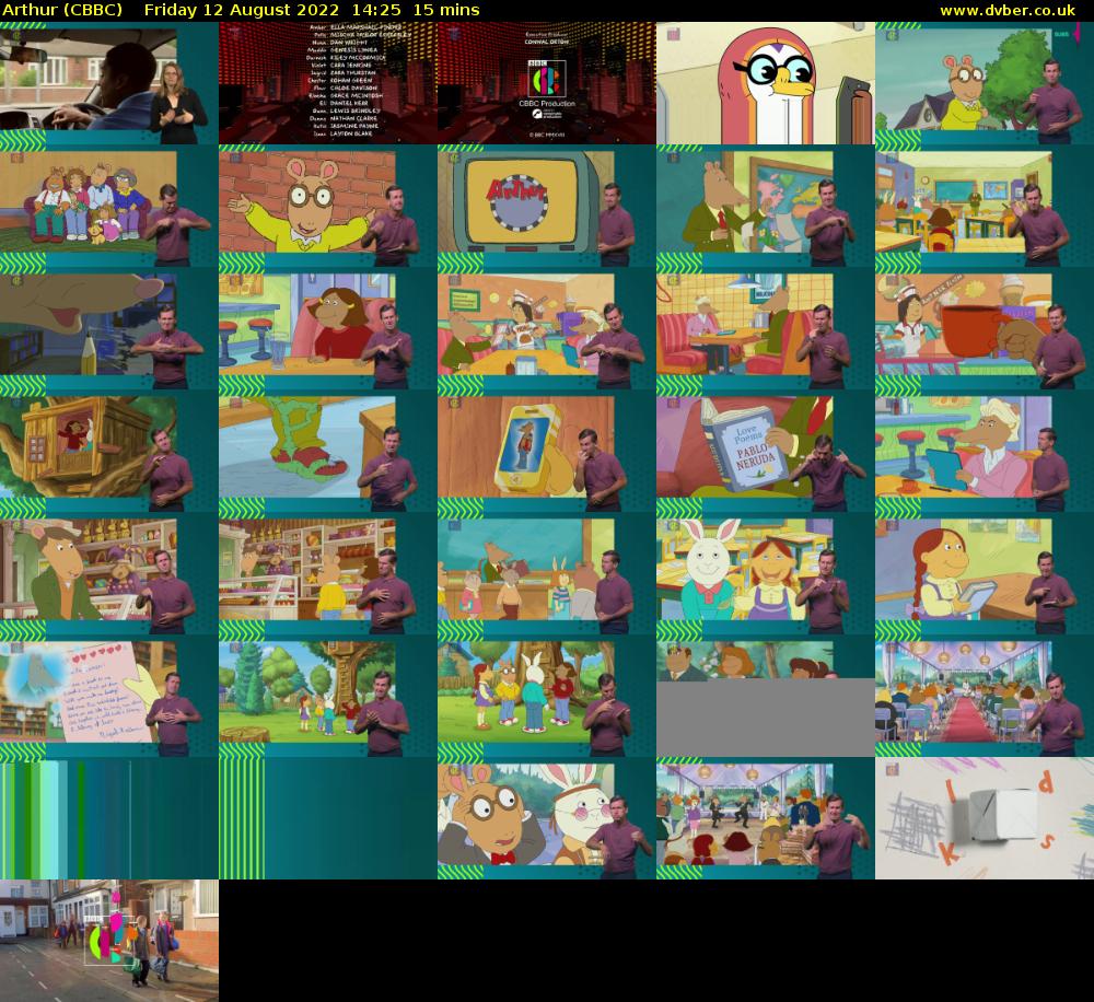 Arthur (CBBC) Friday 12 August 2022 14:25 - 14:40