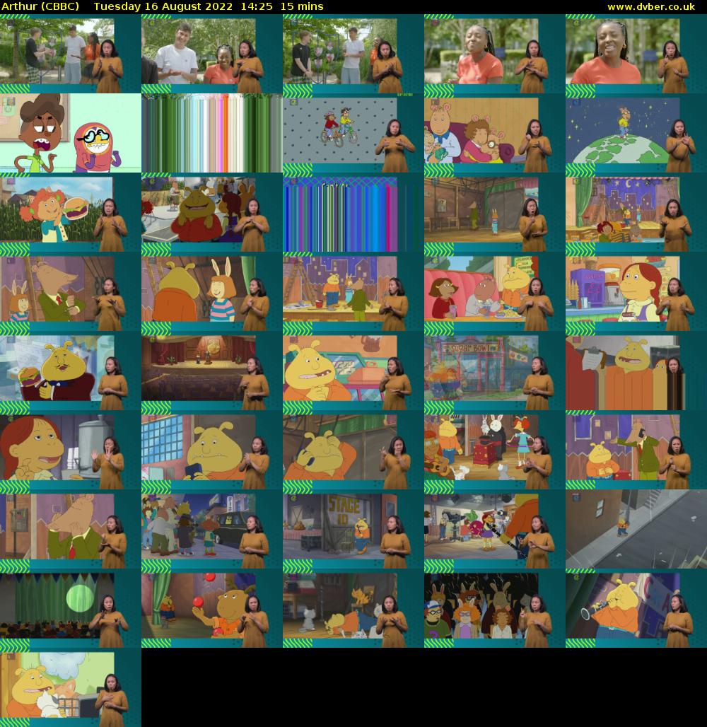 Arthur (CBBC) Tuesday 16 August 2022 14:25 - 14:40