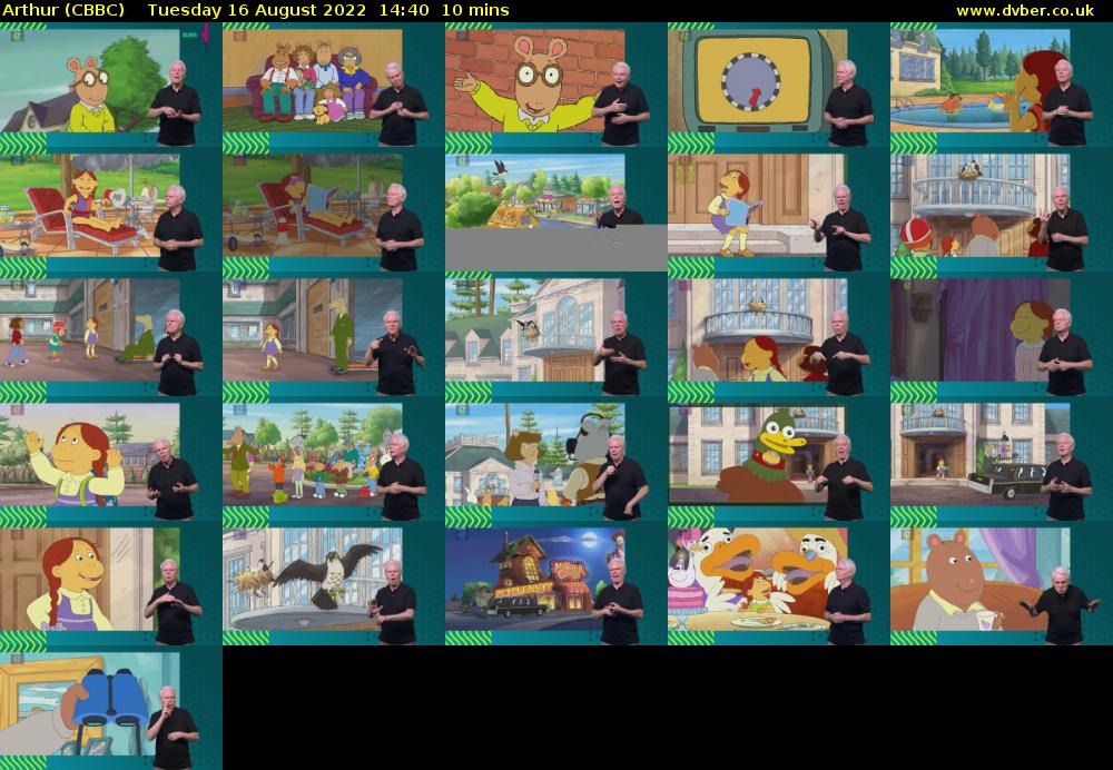 Arthur (CBBC) Tuesday 16 August 2022 14:40 - 14:50
