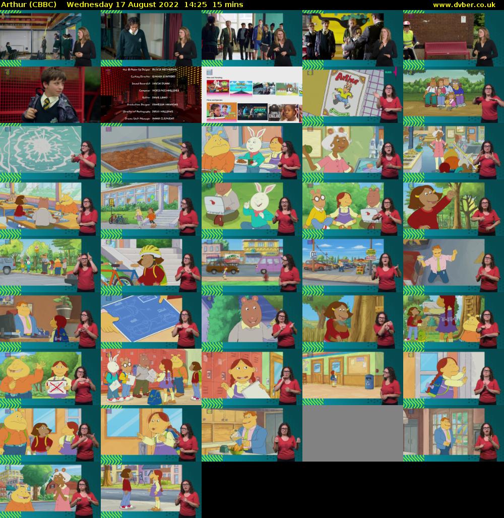 Arthur (CBBC) Wednesday 17 August 2022 14:25 - 14:40