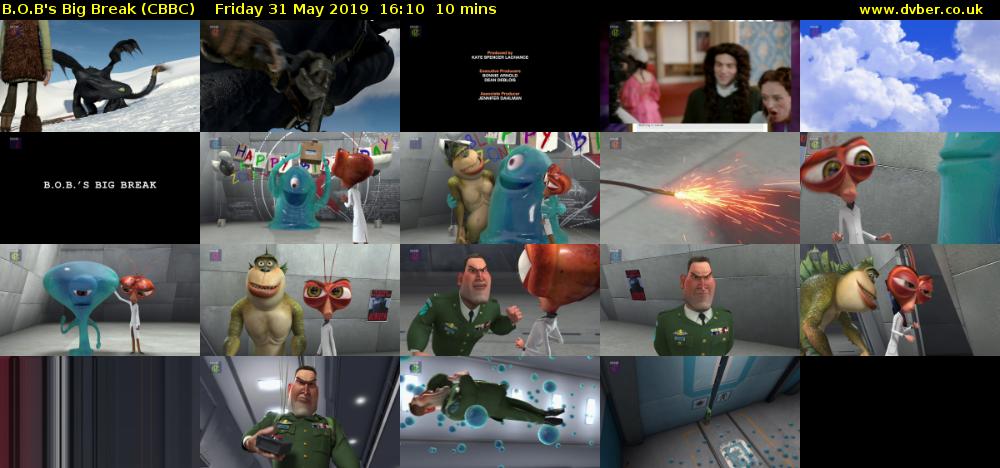 B.O.B's Big Break (CBBC) Friday 31 May 2019 16:10 - 16:20