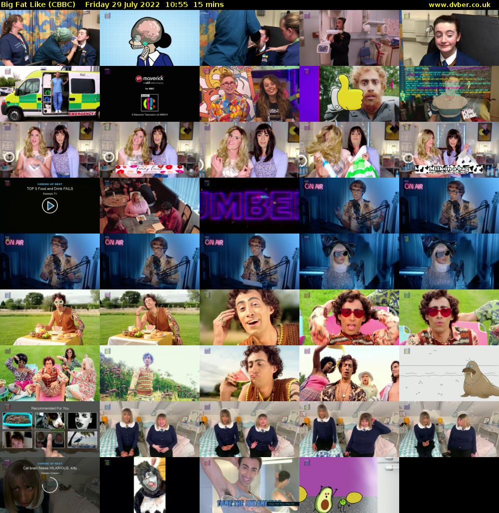Big Fat Like (CBBC) Friday 29 July 2022 10:55 - 11:10