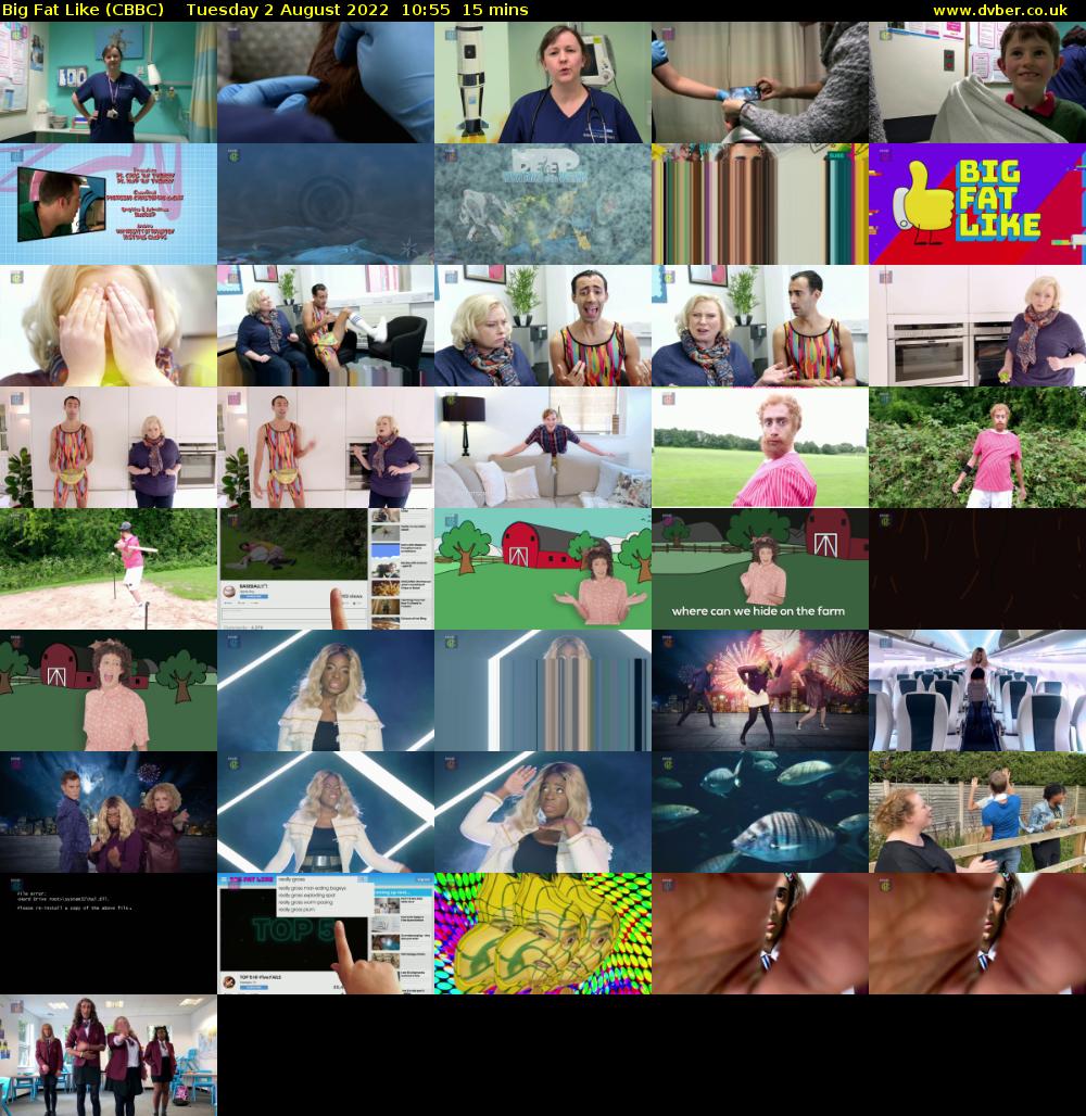 Big Fat Like (CBBC) Tuesday 2 August 2022 10:55 - 11:10