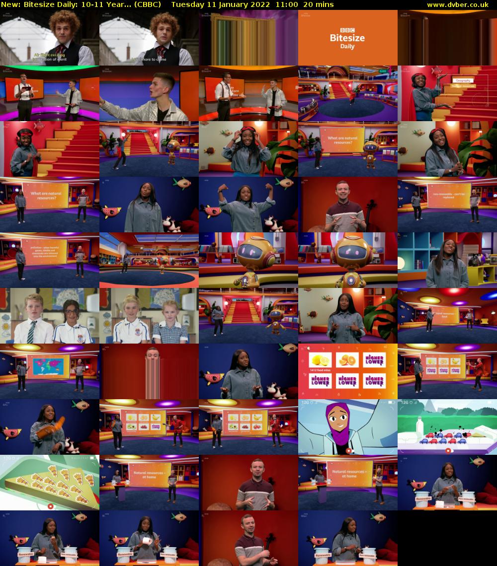 Bitesize Daily: 10-11 Year... (CBBC) Tuesday 11 January 2022 11:00 - 11:20